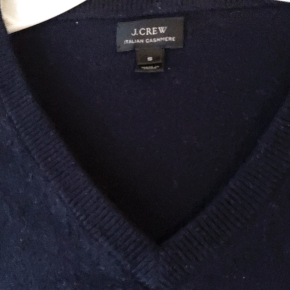 J.CREW💥Nwot💥CASHMERE Navy V-neck Sweater - Picture 6 of 6